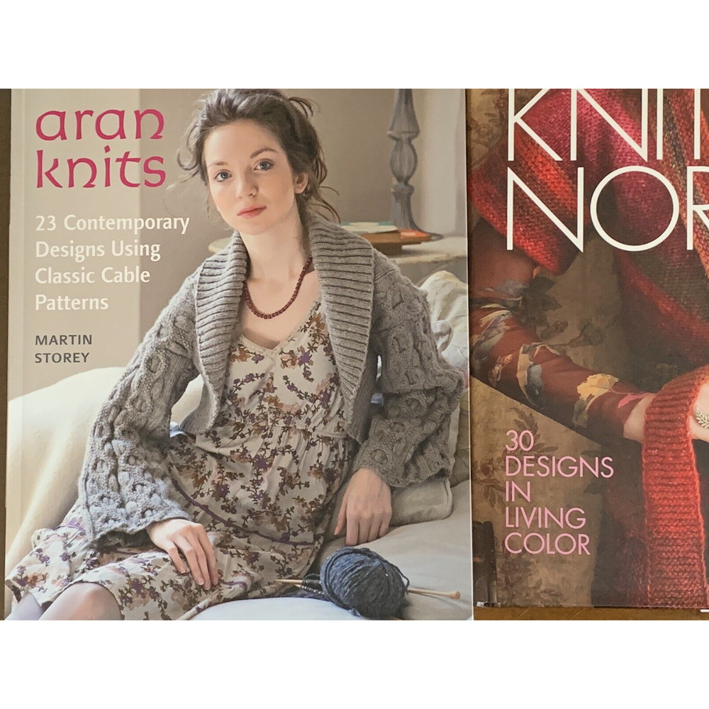 Aran Knits: 23 Contemporary Designs Classic Cable Patterns Storey knit noro book - Picture 3 of 7